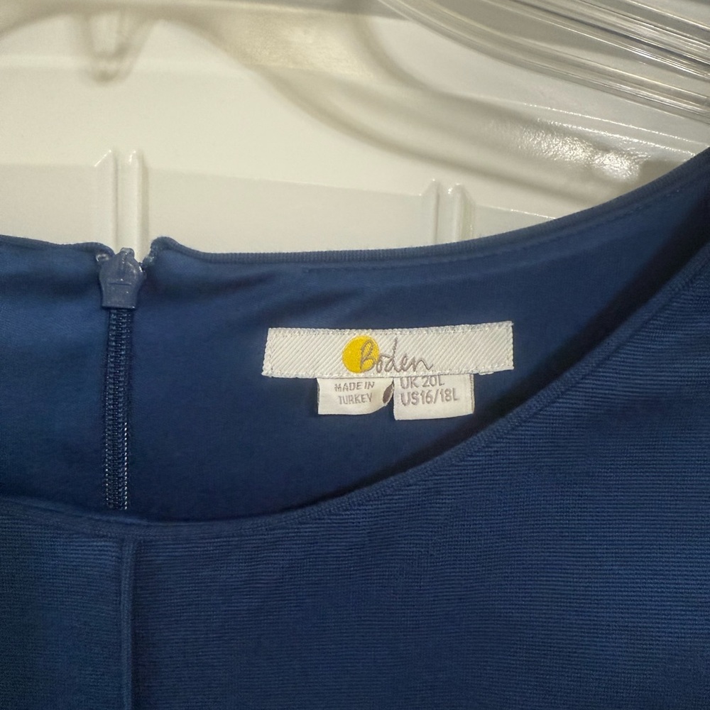 Boden Sleeveless Blue Dress - Picture 3 of 3